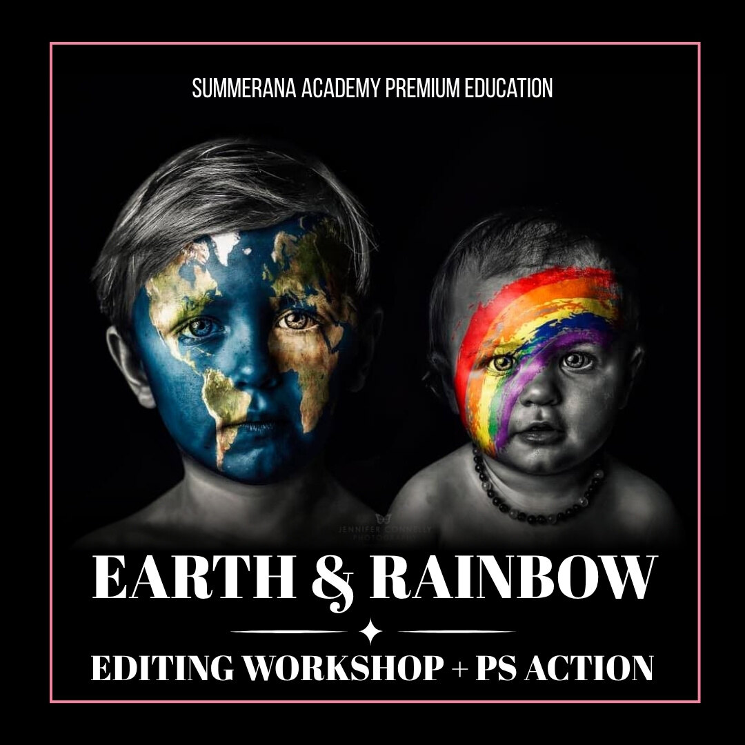 Earth & Rainbow Editing Workshop + PS Action