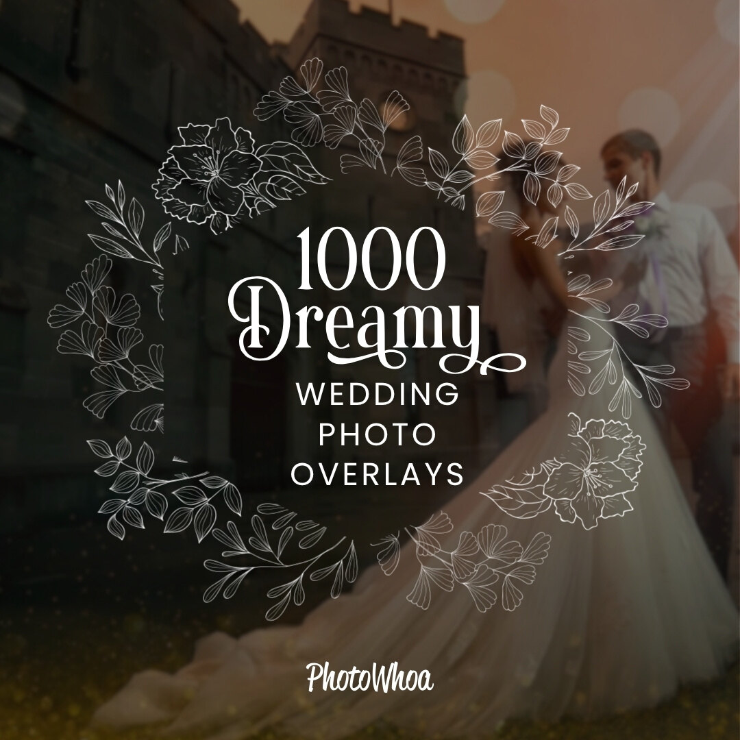 1.000 Dreamy Wedding Photo Overlays Bundle